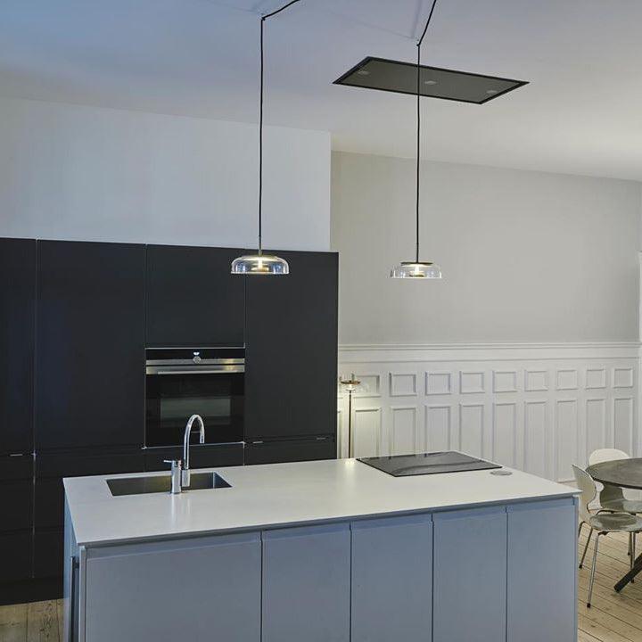 Lustra Suspension en Verre Transparent Élégante - Neutralighting