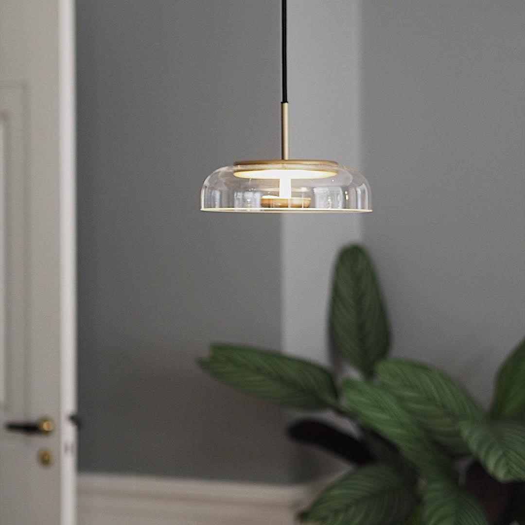 Lustra Suspension en Verre Transparent Élégante - Neutralighting