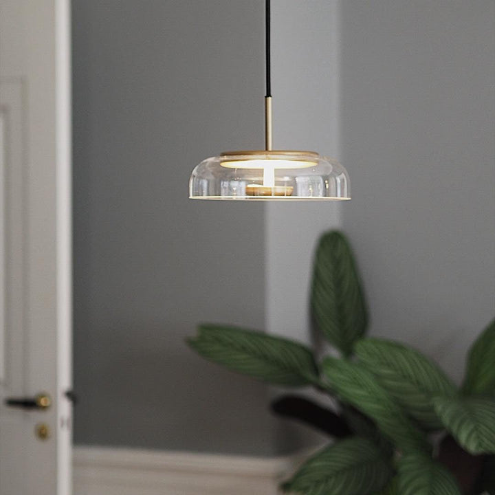 Lustra Suspension en Verre Transparent Élégante - Neutralighting