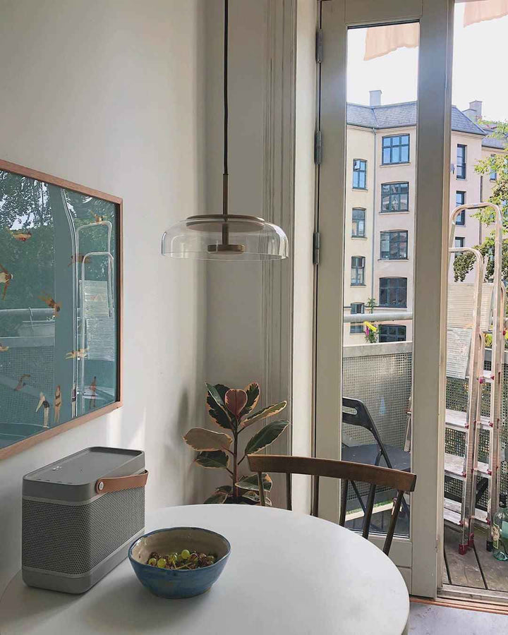Lustra Suspension en Verre Transparent Élégante - Neutralighting