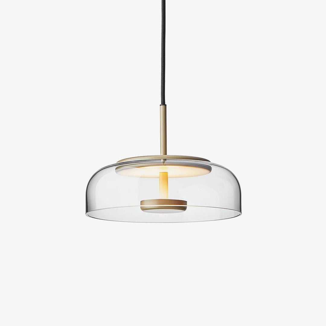 Lustra Suspension en Verre Transparent Élégante - Neutralighting
