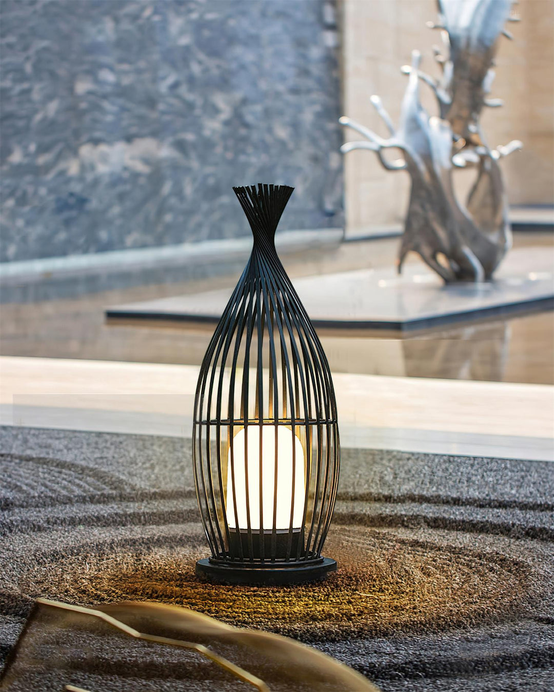 Birdcage Lampe de Poteau Extérieure Cage Industrielle - Neutralighting
