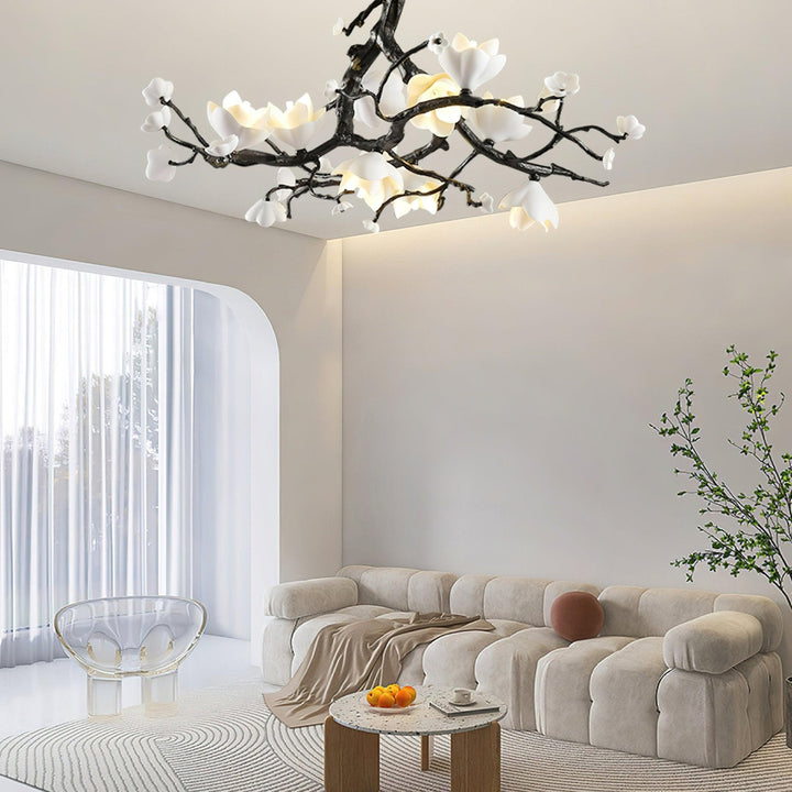 Lustra Suspension Lampe Arbre Noir et Cuivre avec Fruits Sauvages - Neutralighting