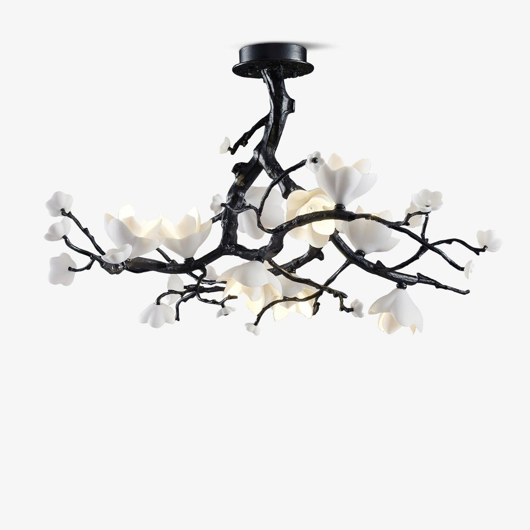 Lustra Suspension Lampe Arbre Noir et Cuivre avec Fruits Sauvages - Neutralighting