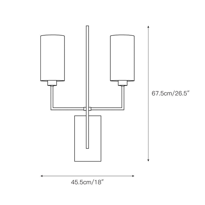 Qvistuvyj Moderne Minimaliste Métal Tissu Applique Murale - Neutralighting