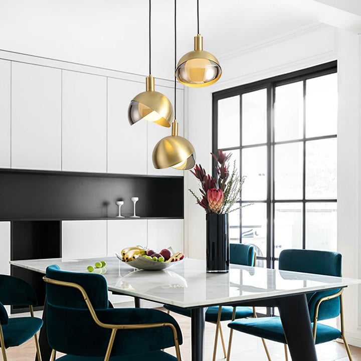 Solara Suspension Demi-Dôme Globe Mid-Century - Neutralighting