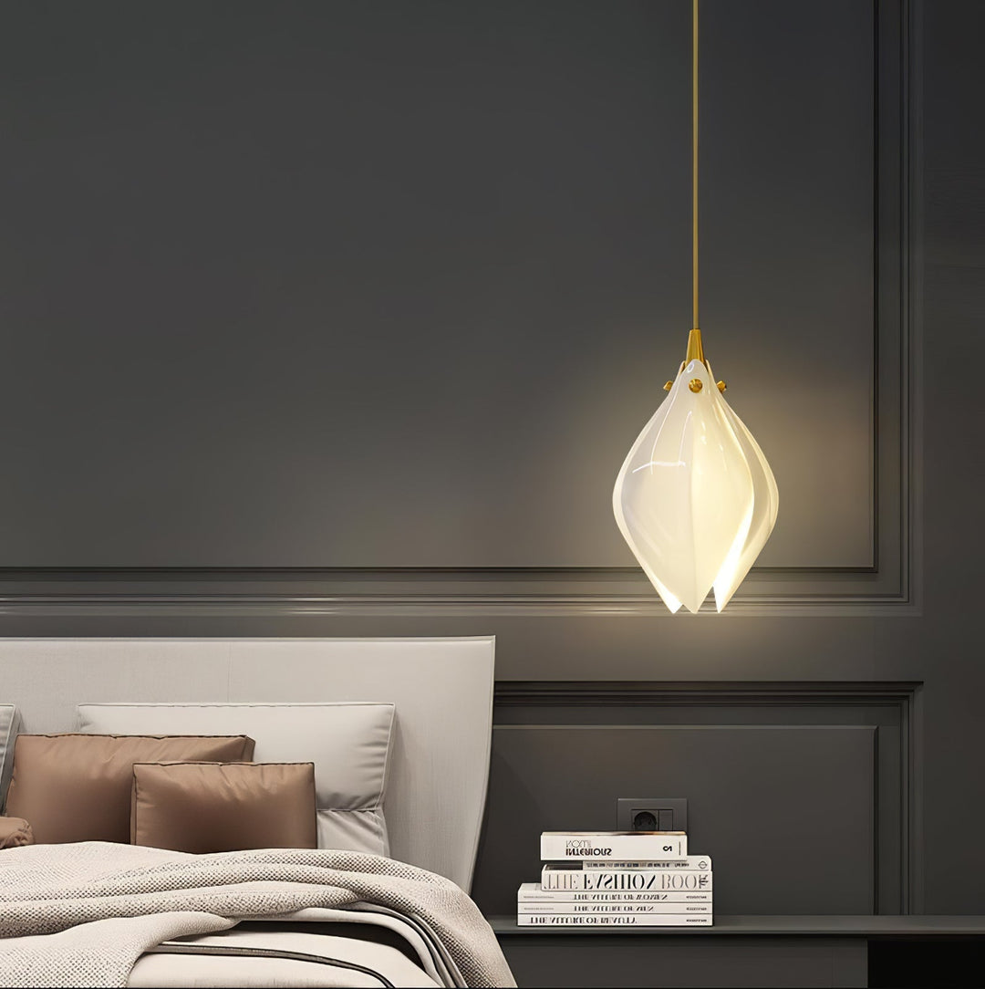 Lustra Suspension Lampe Céramique Florale Blanche - Neutralighting
