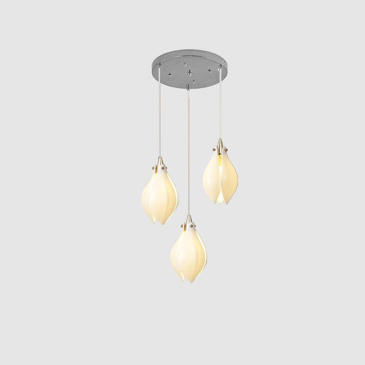 Lustra Suspension Lampe Céramique Florale Blanche - Neutralighting