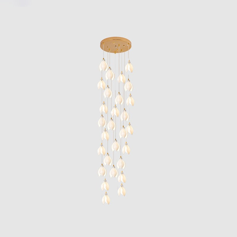 Lustra Suspension Lampe Céramique Florale Blanche - Neutralighting