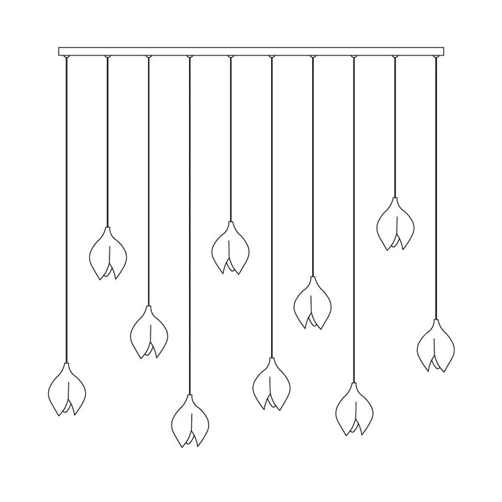 Lustra Suspension Lampe Céramique Florale Blanche - Neutralighting
