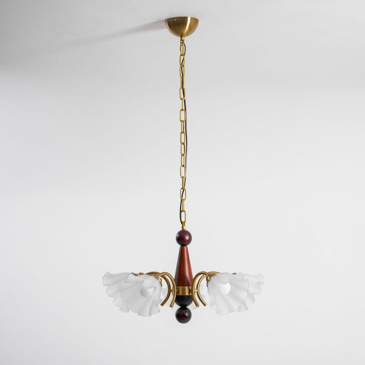 Ilvinan Chandelier Bois Verre Élégance Traditionnelle - Neutralighting