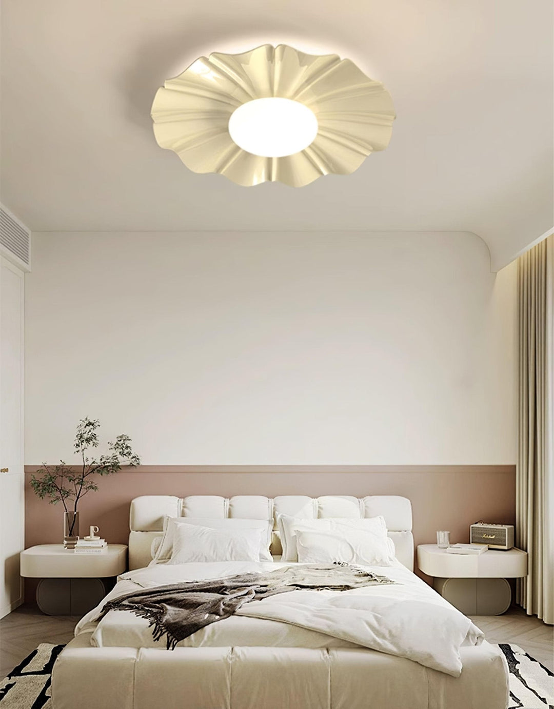 Lustra Plafonnier Or LED Sculpté pour Chambre - Neutralighting