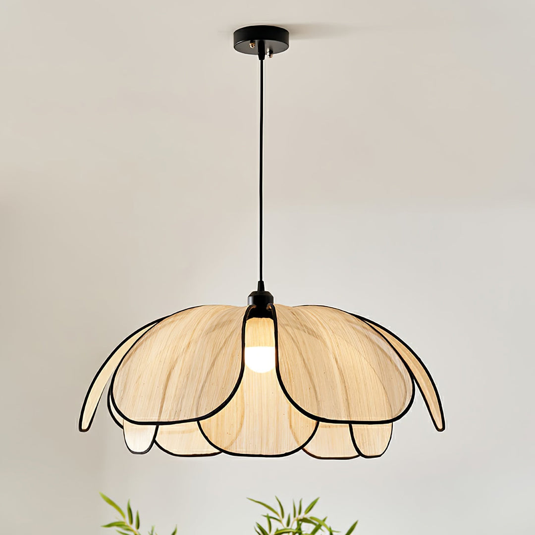 Elthaus Lampe Pendante Feuille Fiber Fleur - Neutralighting