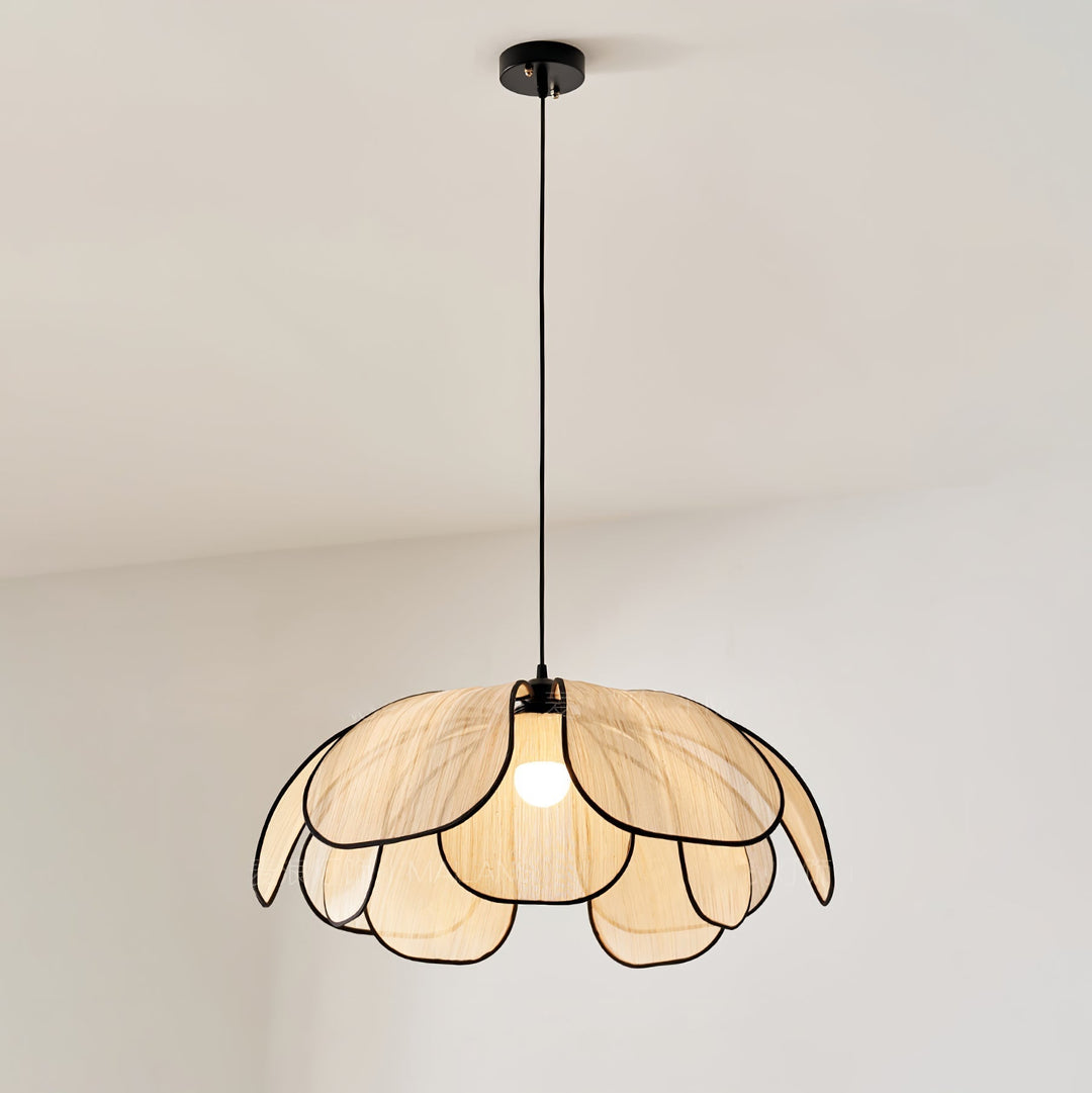 Elthaus Lampe Pendante Feuille Fiber Fleur - Neutralighting