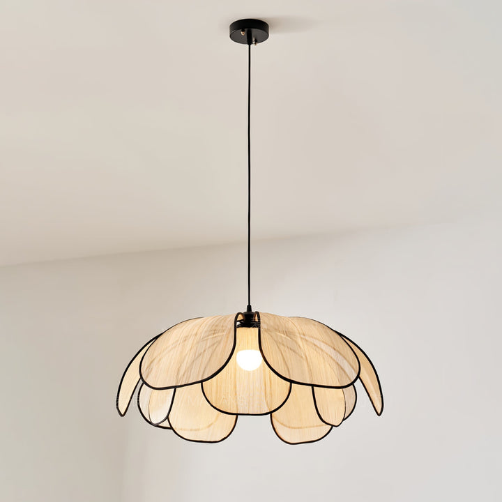 Elthaus Lampe Pendante Feuille Fiber Fleur - Neutralighting