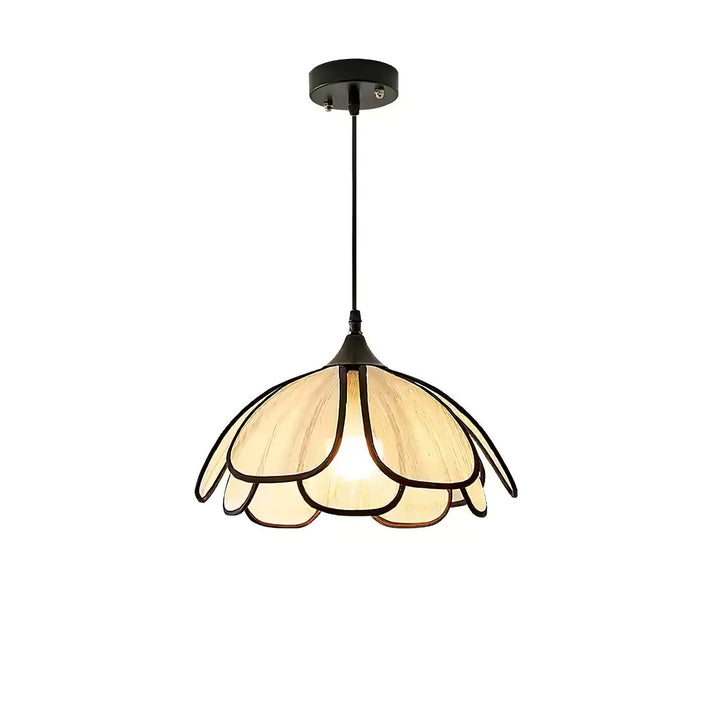 Elthaus Lampe Pendante Feuille Fiber Fleur - Neutralighting