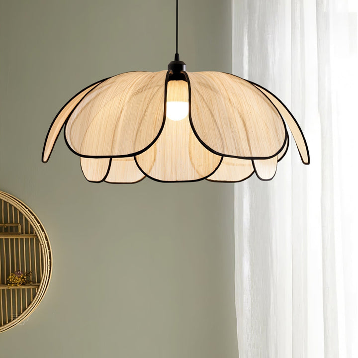 Elthaus Lampe Pendante Feuille Fiber Fleur - Neutralighting