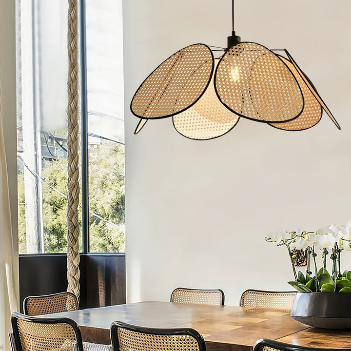 Orvara Lampe Pendante Pétale Rattan Fleur - Neutralighting