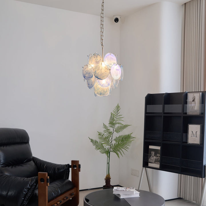 BlWaegnuvyj Individuel Créativité Disque Métal Verre Lustre - Neutralighting