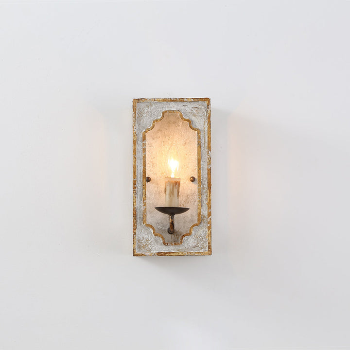 Vatnuvyd Rustique Cube Bois Métal Applique Murale - Neutralighting