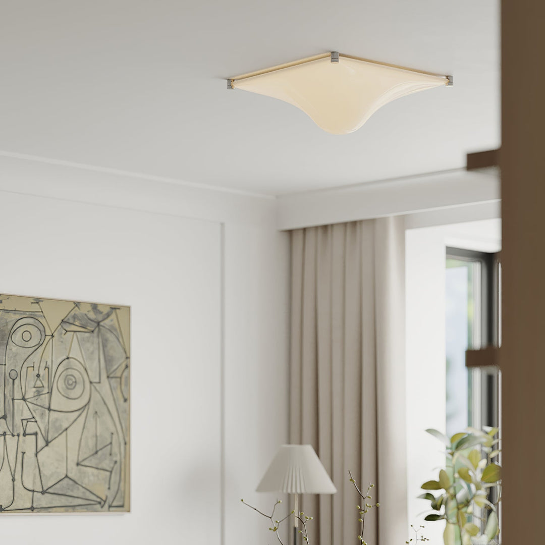 Bolla Lustre Plafonnier Blanc Doux Courbes Élégant - Neutralighting