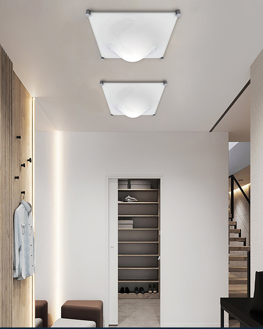 Bolla Lustre Plafonnier Blanc Doux Courbes Élégant - Neutralighting