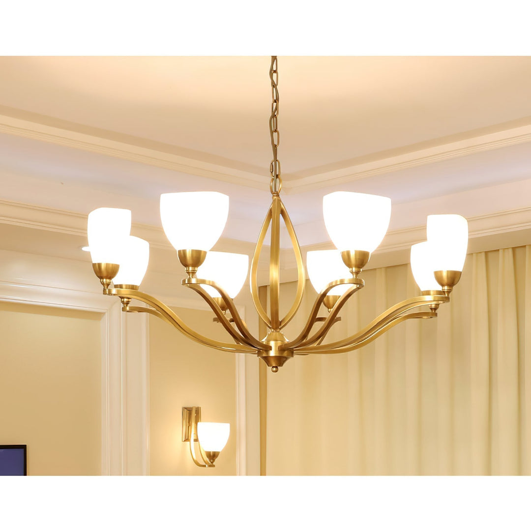 Dvaluvyj Postmodern Luxe Laiton Métal Verre Lustre - Neutralighting