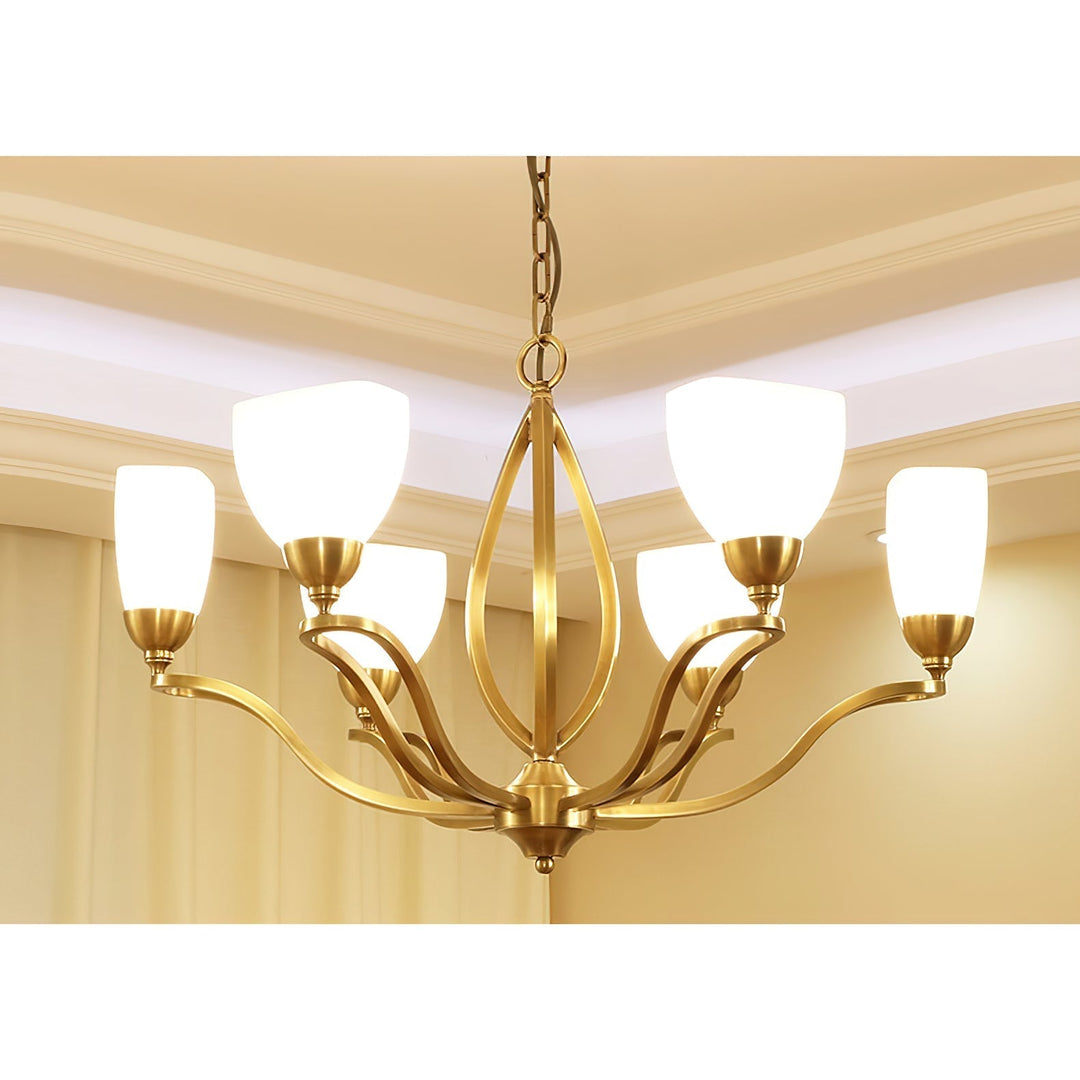 Dvaluvyj Postmodern Luxe Laiton Métal Verre Lustre - Neutralighting