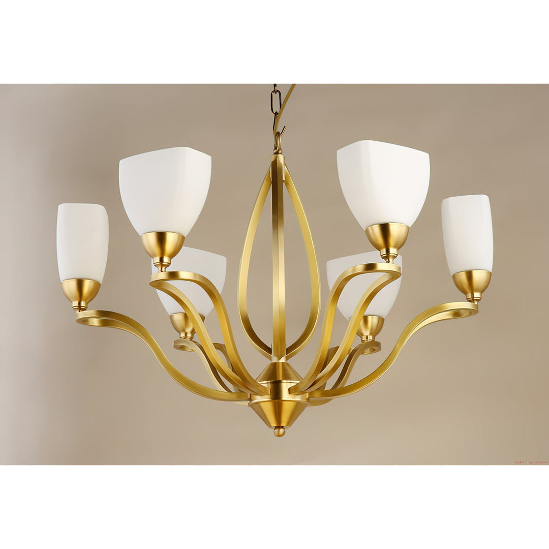 Dvaluvyj Postmodern Luxe Laiton Métal Verre Lustre - Neutralighting