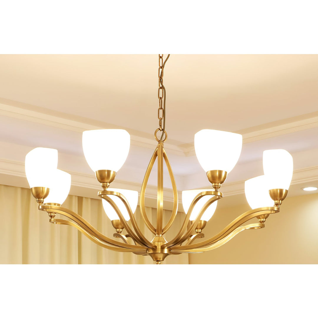 Dvaluvyj Postmodern Luxe Laiton Métal Verre Lustre - Neutralighting