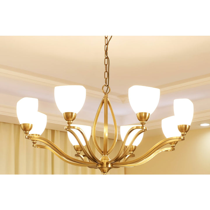 Dvaluvyj Postmodern Luxe Laiton Métal Verre Lustre - Neutralighting