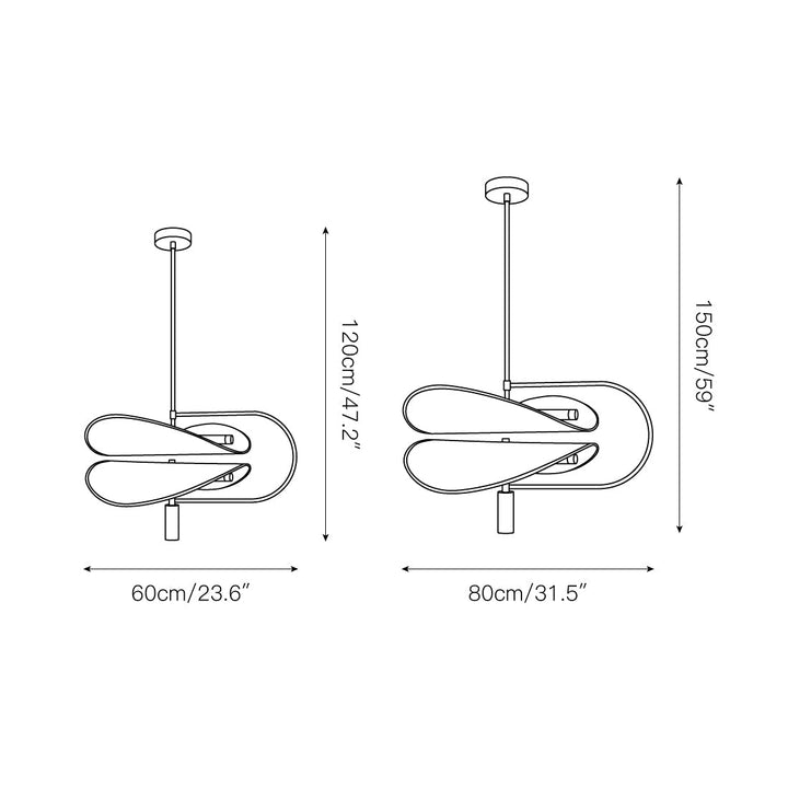 Ildvuvyk Individuel Créativité Acrylique Métal Suspension - Neutralighting