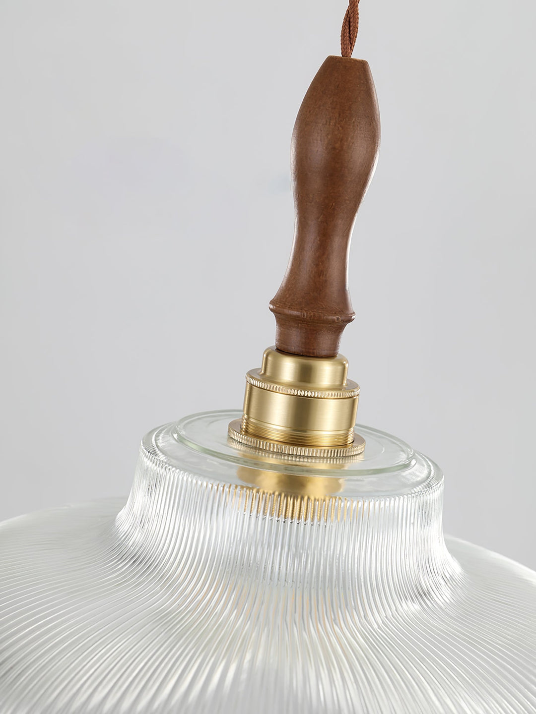 Arcara Suspension en Bois et Verre Ondulé Vintage - Neutralighting