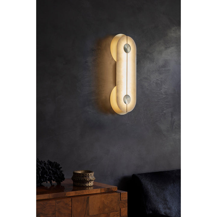 Auriel Moderne Minimaliste Laiton Albâtre Applique Murale - Neutralighting