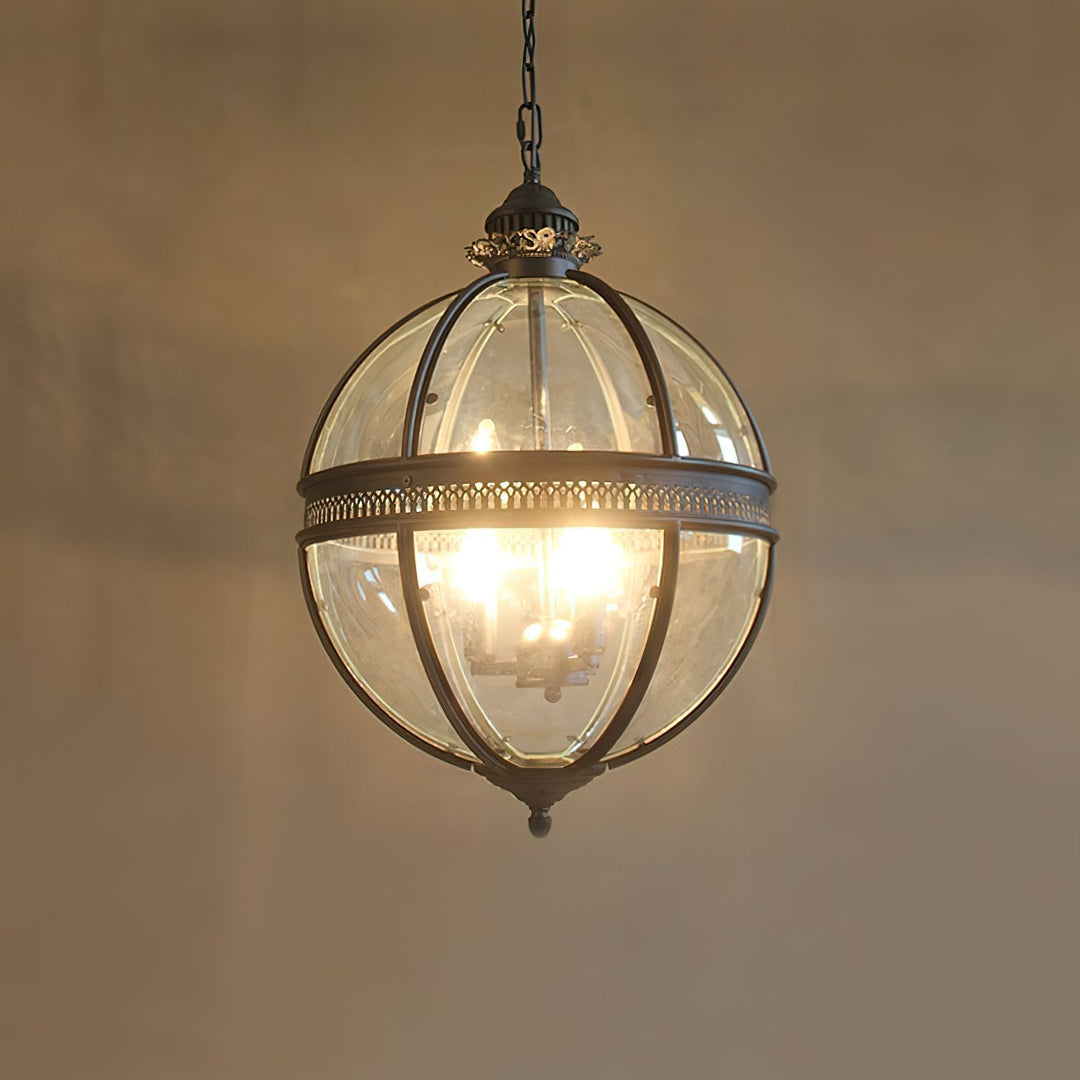 Svelte Ancien Industriel Métal Verre Suspension - Neutralighting