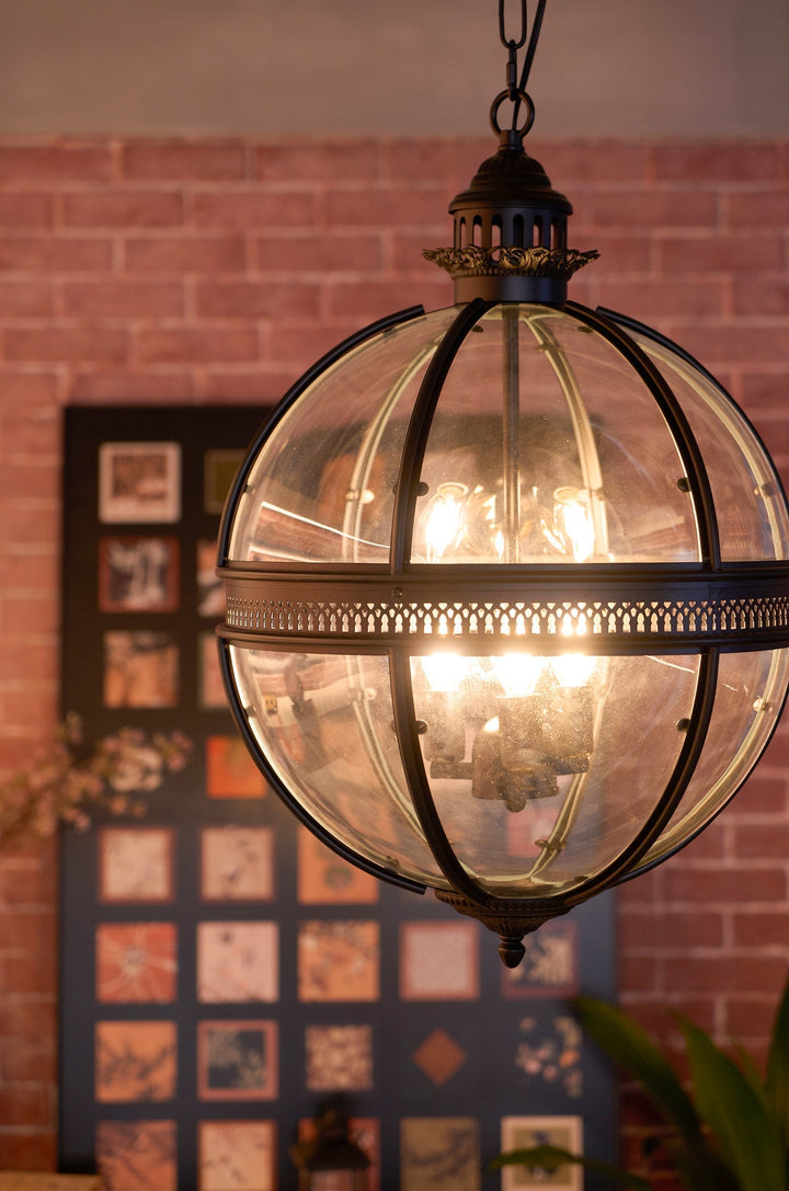 Svelte Ancien Industriel Métal Verre Suspension - Neutralighting