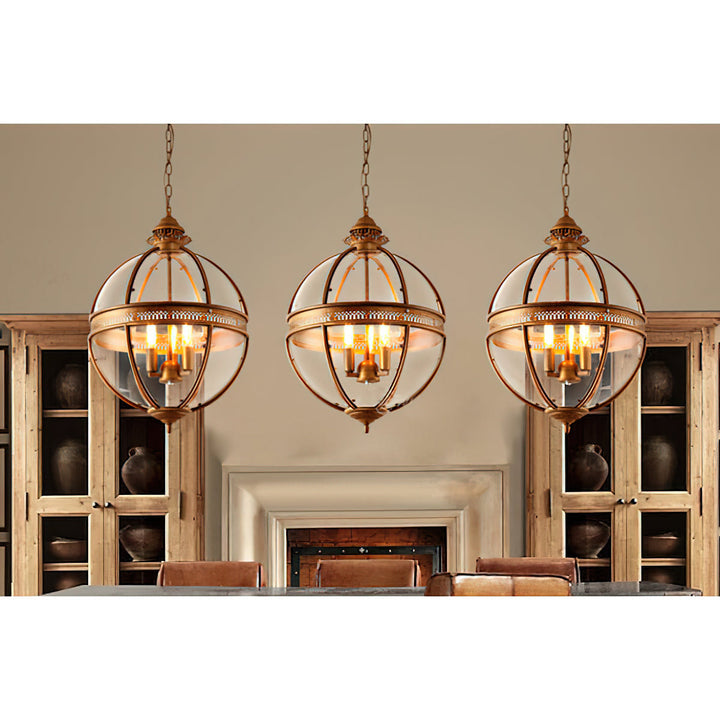 Svelte Ancien Industriel Métal Verre Suspension - Neutralighting