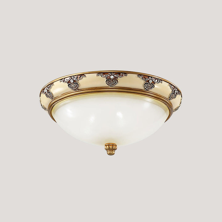 Solara Lampe Plafonnier en Verre Opale Antique Vintage - Neutralighting