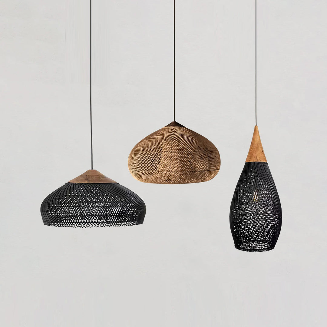 Evelyn Suspension en Rotin Tressé pour Salon - Neutralighting