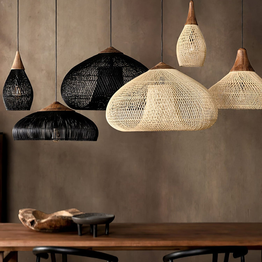 Evelyn Suspension en Rotin Tressé pour Salon - Neutralighting