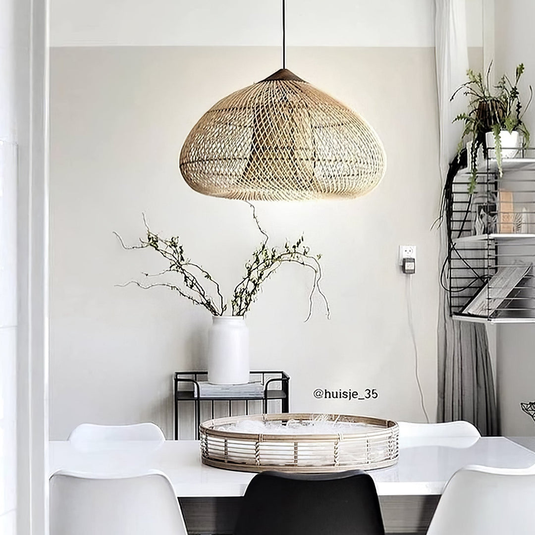 Evelyn Suspension en Rotin Tressé pour Salon - Neutralighting