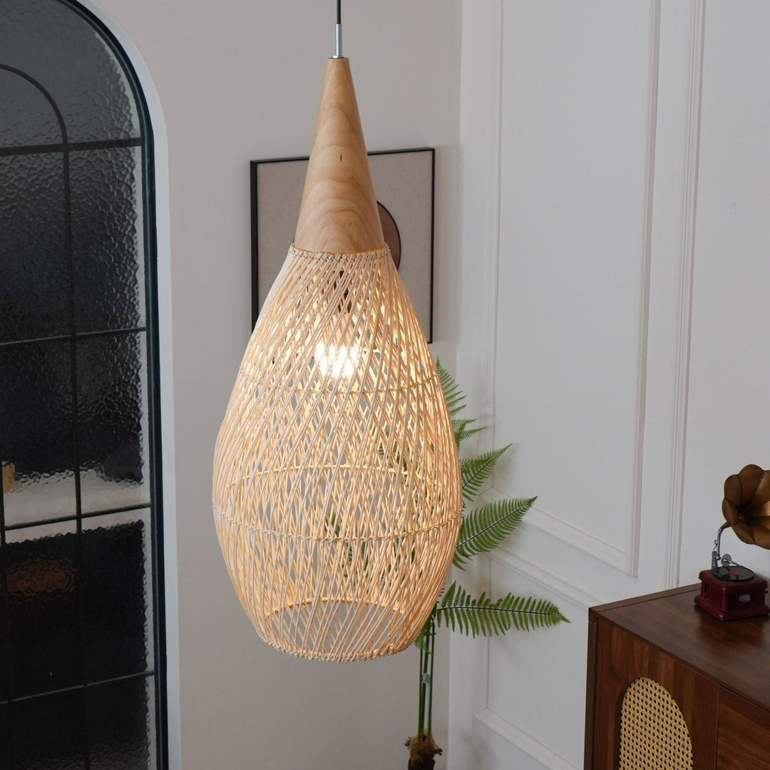 Evelyn Suspension en Rotin Tressé pour Salon - Neutralighting
