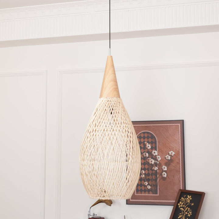 Evelyn Suspension en Rotin Tressé pour Salon - Neutralighting