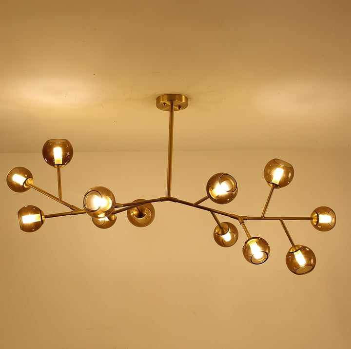 Kinetic Individuel Créativité Laiton Verre Lustre - Neutralighting