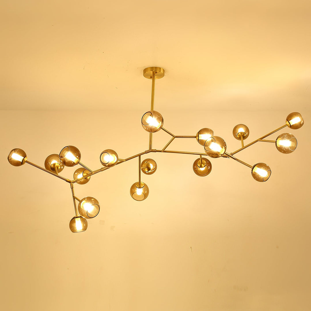 Kinetic Individuel Créativité Laiton Verre Lustre - Neutralighting