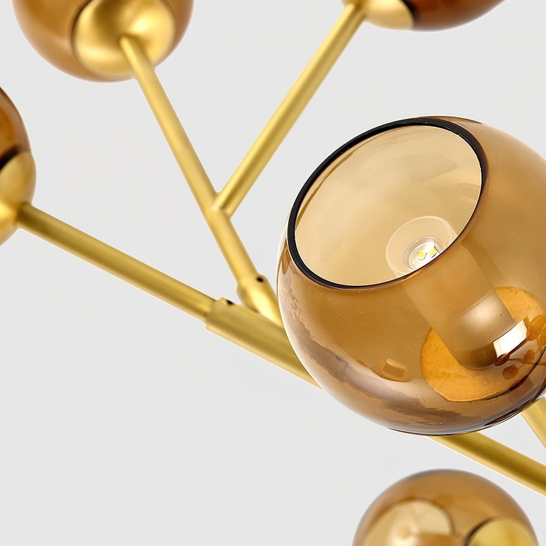 Kinetic Individuel Créativité Laiton Verre Lustre - Neutralighting