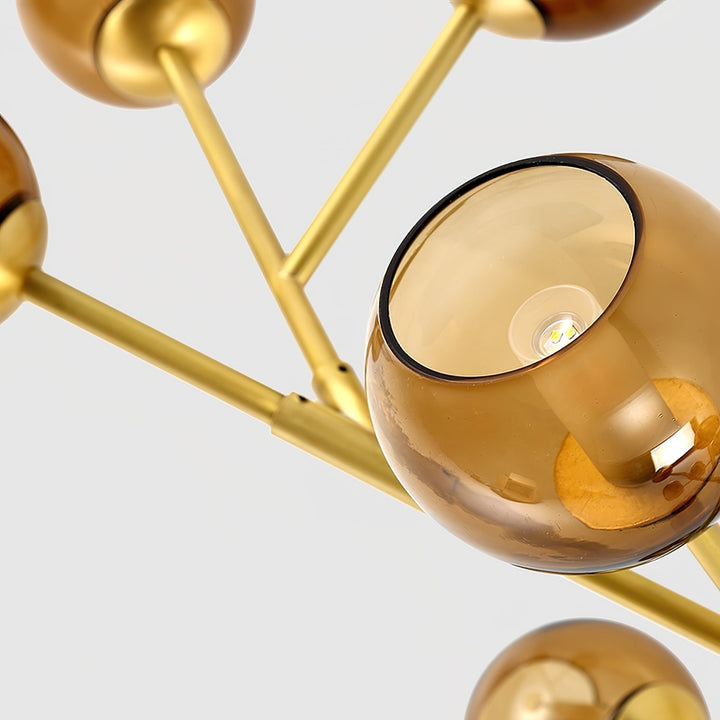 Kinetic Individuel Créativité Laiton Verre Lustre - Neutralighting