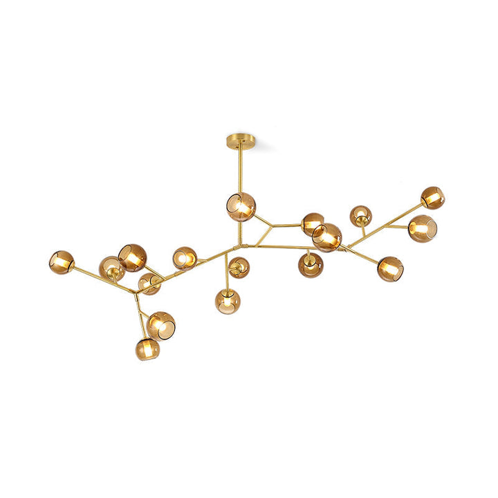 Kinetic Individuel Créativité Laiton Verre Lustre - Neutralighting