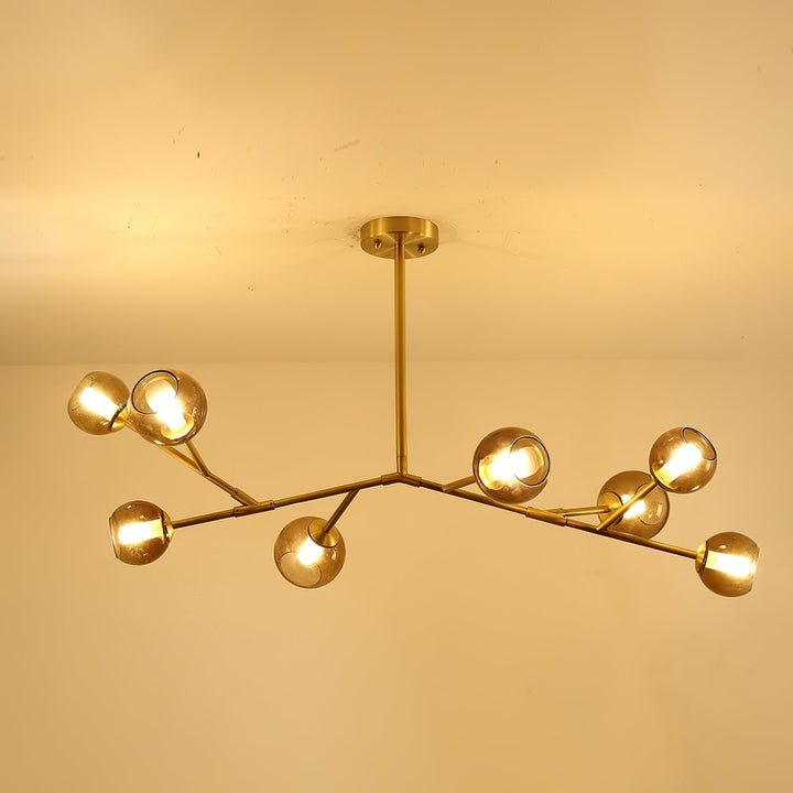 Kinetic Individuel Créativité Laiton Verre Lustre - Neutralighting