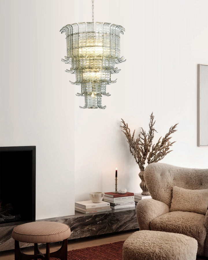 Brasher Lustre en Verre de Murano à Plusieurs Niveaux élégant - Neutralighting